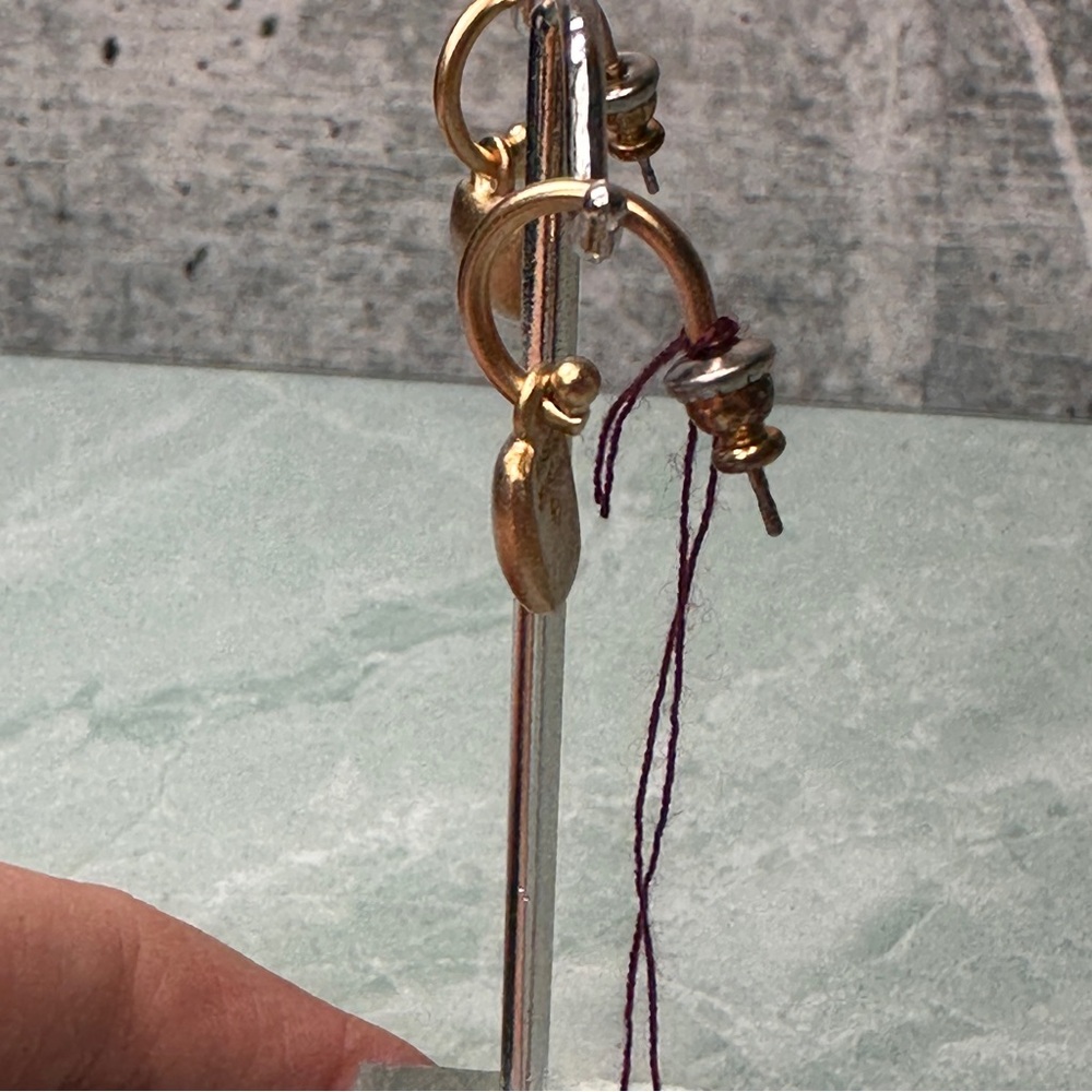 Roberta Chiarella Elegant Gold Dangle Earrings Pi… - image 2